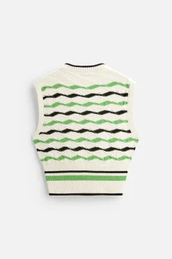 Fashion CHALECO PUNTO RAYAS X HARRY LAMBERT Hombre Jerséis / Chaquetas