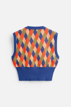 Fashion CHALECO PUNTO ROMBOS X HARRY LAMBERT Hombre Jerséis / Chaquetas