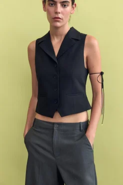 Sale CHALECO RECTO CAMISERO Mujer Blazers / Chalecos