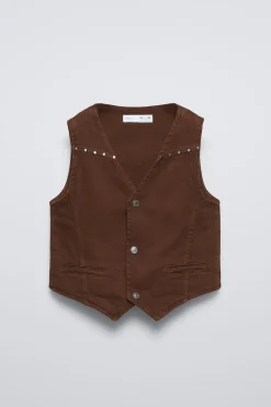 Niños ZARA 6 - 14 Años·Abrigos|6 - 14 Años·Total Look<CHALECO TACHAS