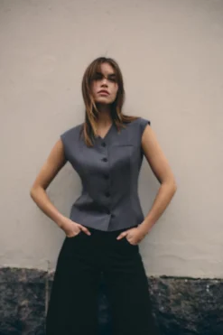 Clearance CHALECO TOP ENTALLADO Mujer Blazers / Chalecos