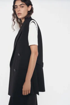 Fashion CHALECO VESTIDO CINTURÓN ZW COLLECTION Mujer Blazers / Chalecos