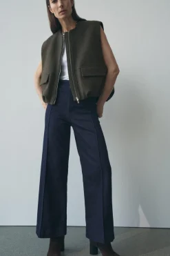 Discount CHALECO VOLUMEN MEZCLA LANA ZW COLLECTION Mujer Chaquetas / Cazadoras