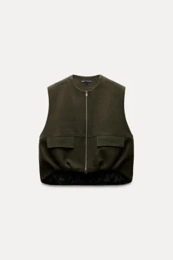 Discount CHALECO VOLUMEN MEZCLA LANA ZW COLLECTION Mujer Chaquetas / Cazadoras