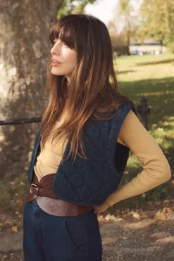 Discount CHALECO Z1975 ACOLCHADO DENIM Mujer Chaquetas / Cazadoras