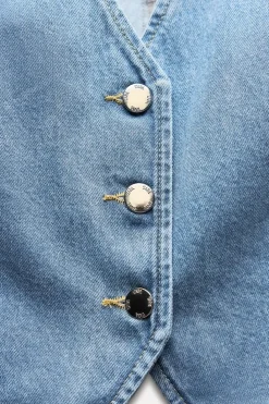 Online CHALECO Z1975 CORTO DENIM Mujer Chaquetas / Cazadoras