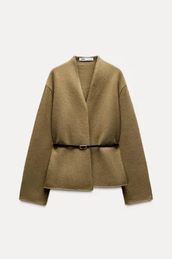 Sale CHAQUETA 100% LANA CINTURÓN Mujer Blazers / Chalecos|Cárdigan / Jerséis