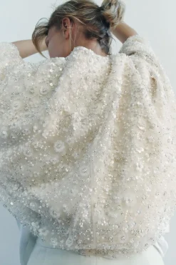 Fashion CHAQUETA ABALORIOS LENTEJUELAS Mujer Cárdigan / Jerséis|Punto