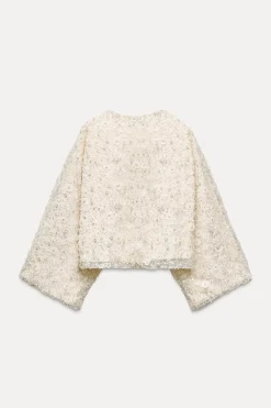 Fashion CHAQUETA ABALORIOS LENTEJUELAS Mujer Cárdigan / Jerséis|Punto