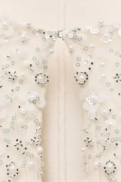 Fashion CHAQUETA ABALORIOS LENTEJUELAS Mujer Cárdigan / Jerséis|Punto