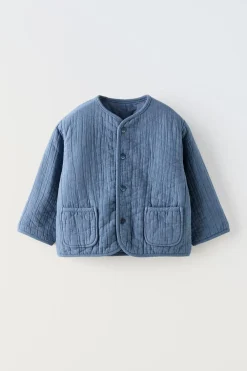Niños ZARA 0 - 6 Meses·Sacos / Buzos|6 - 18 Meses·Abrigos / Buzos<CHAQUETA ACOLCHADA BOLSILLOS