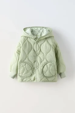 Niños ZARA 6 - 18 Meses·Abrigos / Buzos<CHAQUETA ACOLCHADA CAPUCHA WATER REPELLENT