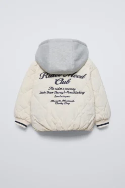 Niños ZARA 1½ - 6 Años·Abrigos|6 - 18 Meses·Abrigos / Buzos<CHAQUETA ACOLCHADA CAPUCHA COMBINADA