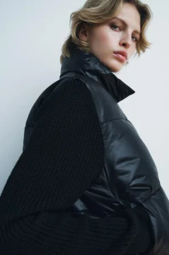 Discount CHAQUETA ACOLCHADA COMBINADA ZW COLLECTION Mujer Abrigos / Anoraks