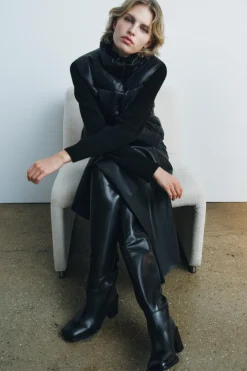 Discount CHAQUETA ACOLCHADA COMBINADA ZW COLLECTION Mujer Abrigos / Anoraks