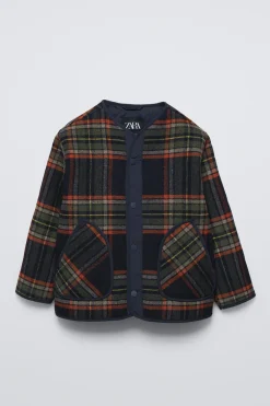 Niños ZARA 6 - 14 Años·Abrigos<CHAQUETA ACOLCHADA CUADROS