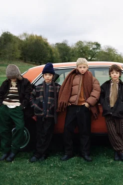 Niños ZARA 6 - 14 Años·Abrigos<CHAQUETA ACOLCHADA CUADROS