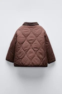 Niños ZARA 1½ - 6 Años·Abrigos|6 - 18 Meses·Abrigos / Buzos<CHAQUETA ACOLCHADA CUELLO PANA