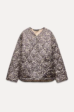 Fashion CHAQUETA ACOLCHADA ESTAMPADO ANIMAL Mujer Chaquetas / Cazadoras