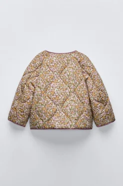 Niños ZARA 6 - 18 Meses·Abrigos / Buzos<CHAQUETA ACOLCHADA FLORES