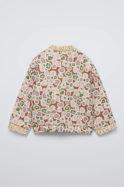 Niños ZARA 6 - 18 Meses·Abrigos / Buzos<CHAQUETA ACOLCHADA PATCHWORK