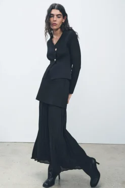 New CHAQUETA ASIMÉTRICA PUNTO Mujer Cárdigan / Jerséis|Punto