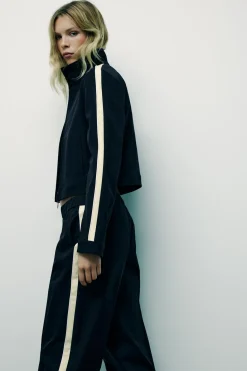 Online CHAQUETA BANDA LATERAL Mujer Chaquetas / Cazadoras