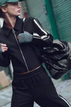 New CHAQUETA BANDA LATERAL Mujer Chaquetas / Cazadoras