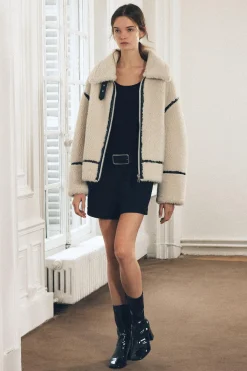 Outlet CHAQUETA BIKER BORREGUILLO ZW COLLECTION Mujer Abrigos / Anoraks|Chaquetas / Cazadoras