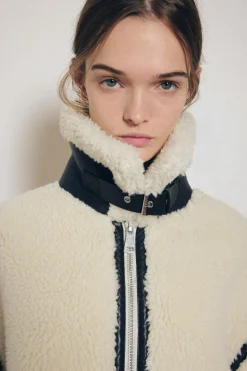 Outlet CHAQUETA BIKER BORREGUILLO ZW COLLECTION Mujer Abrigos / Anoraks|Chaquetas / Cazadoras