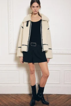 Outlet CHAQUETA BIKER BORREGUILLO ZW COLLECTION Mujer Abrigos / Anoraks|Chaquetas / Cazadoras