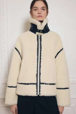 Outlet CHAQUETA BIKER BORREGUILLO ZW COLLECTION Mujer Abrigos / Anoraks|Chaquetas / Cazadoras