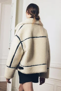 Outlet CHAQUETA BIKER BORREGUILLO ZW COLLECTION Mujer Abrigos / Anoraks|Chaquetas / Cazadoras