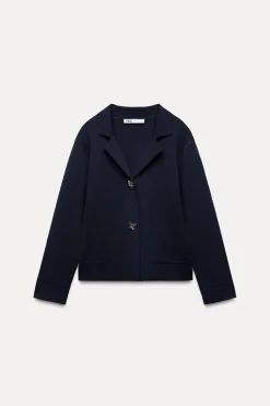 Outlet CHAQUETA BLAZER PUNTO BOTÓN FLOR Mujer Blazers / Chalecos|Cárdigan / Jerséis