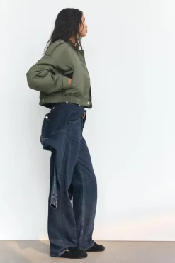 Sale CHAQUETA BOMBER CROP BOLSILLOS Mujer Chaquetas / Cazadoras