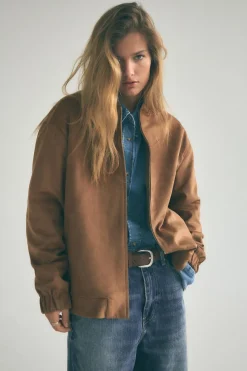 Discount CHAQUETA BOMBER EFECTO ANTE Mujer Chaquetas / Cazadoras