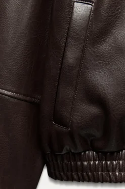 Outlet CHAQUETA BOMBER EFECTO PIEL Mujer Chaquetas / Cazadoras