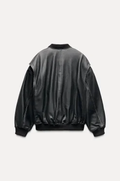 Outlet CHAQUETA BOMBER OVERSIZE PIEL Mujer Chaquetas / Cazadoras