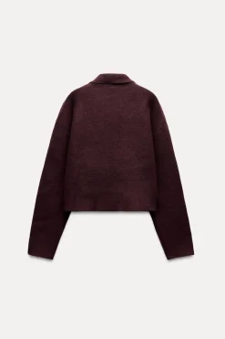 Clearance CHAQUETA BOMBER PUNTO LISO Mujer Cárdigan / Jerséis|Punto