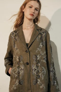 Clearance CHAQUETA BORDADOS CONTRASTE ZW COLLECTION Mujer Chaquetas / Cazadoras