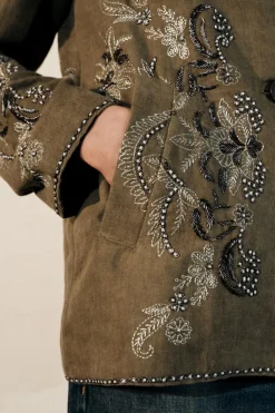 Clearance CHAQUETA BORDADOS CONTRASTE ZW COLLECTION Mujer Chaquetas / Cazadoras