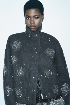 Sale CHAQUETA BORDADOS LENTEJUELAS ZW COLLECTION Mujer Chaquetas / Cazadoras