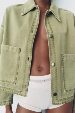 Outlet CHAQUETA BORDADOS ZW COLLECTION Mujer Chaquetas / Cazadoras