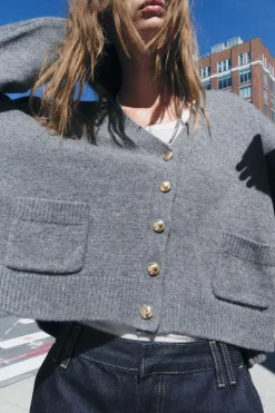 Clearance CHAQUETA BÁSICA 100% LANA Mujer Cárdigan / Jerséis|Punto