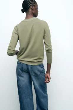 Outlet CHAQUETA BÁSICA PUNTO LISO Mujer Cárdigan / Jerséis|Punto