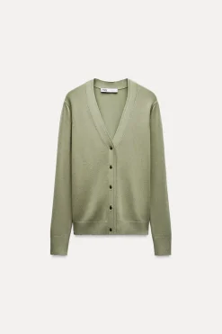 Outlet CHAQUETA BÁSICA PUNTO LISO Mujer Cárdigan / Jerséis|Punto