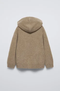 Niños ZARA 6 - 14 Años·Punto<CHAQUETA CAPUCHA CON LANA Y CASHMERE