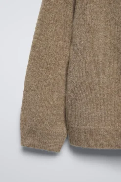 Niños ZARA 6 - 14 Años·Punto<CHAQUETA CAPUCHA CON LANA Y CASHMERE