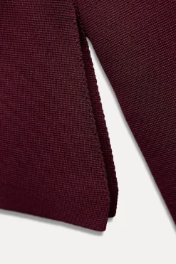 New CHAQUETA CINTURA ENTALLADA PUNTO LISO Mujer Cárdigan / Jerséis|Punto