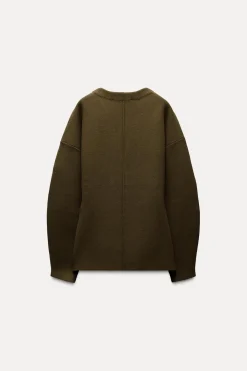 Best CHAQUETA CINTURA ENTALLADA PUNTO LISO Mujer Cárdigan / Jerséis|Punto